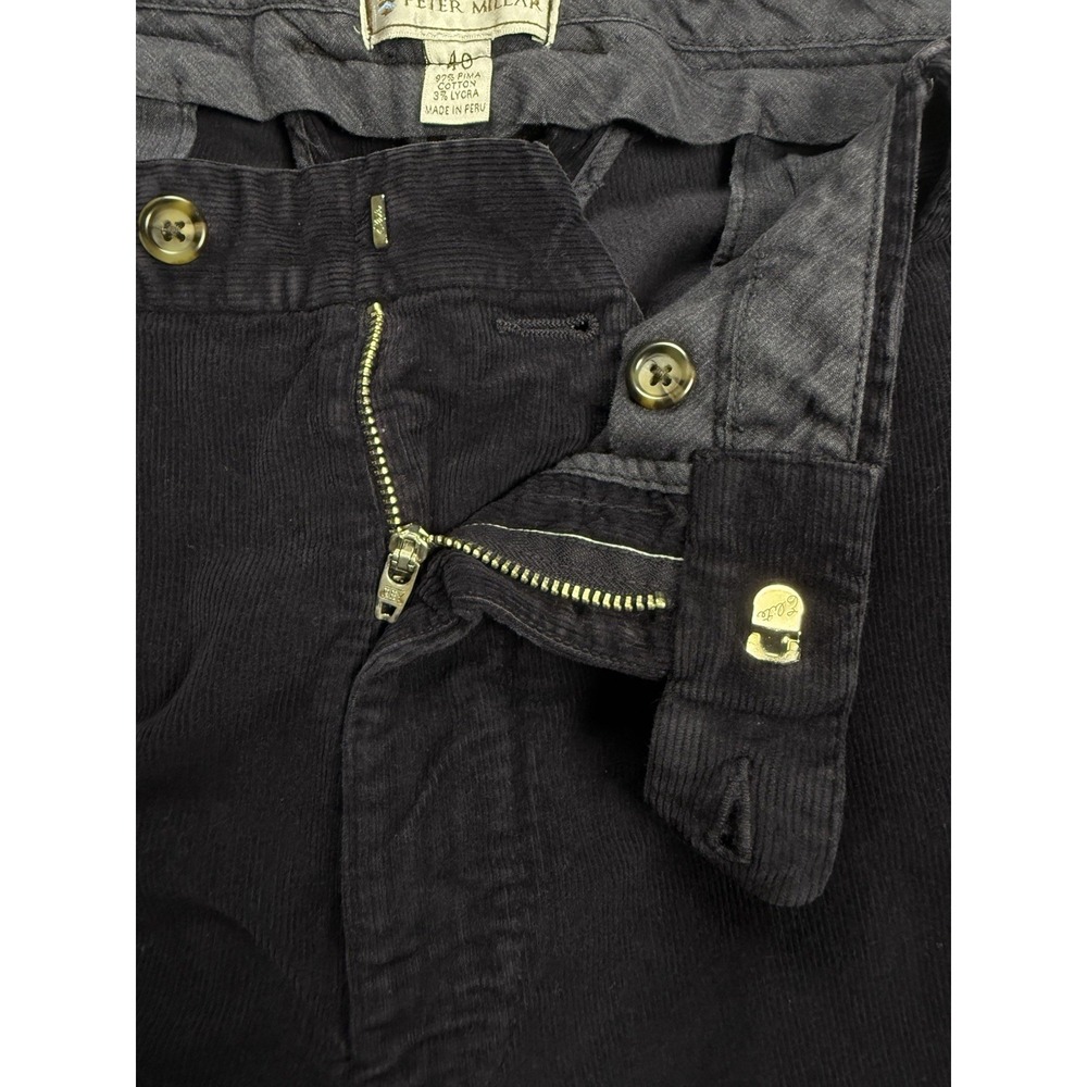 Peter Millar Pants Mens 40x33 Navy Blue Corduroy 5 Pocket Casual Stretch Comfort - Picture 9 of 10